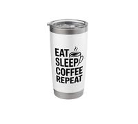 Eat Sleep Coffee Repeat Stainless Steel Insulated Tumbler