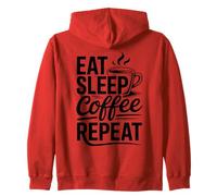 Eat Sleep Coffee Repeat Zip Hoodie