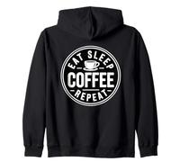 Eat Sleep Coffee Repeat Zip Hoodie