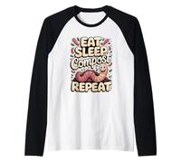 Eat Sleep Compost Repeat Composting Worm Raglan Baseball Tee