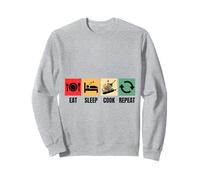 Eat Sleep Cook Repeat Cooking Sweatshirt