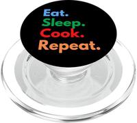 Eat Sleep Cook Repeat for Chefs, Culinary Students & Lovers PopSockets PopGrip for MagSafe