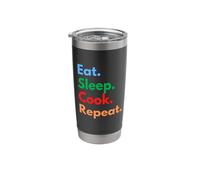 Eat Sleep Cook Repeat for Chefs, Culinary Students & Lovers Stainless Steel Insulated Tumbler