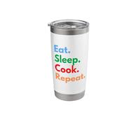 Eat Sleep Cook Repeat for Chefs, Culinary Students & Lovers Stainless Steel Insulated Tumbler