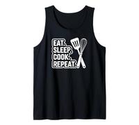 Eat Sleep Cook Repeat Funny Chef Tank Top