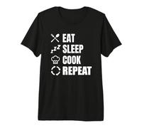 Eat Sleep Cook Repeat Premium T-Shirt