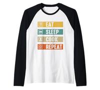 Eat Sleep Cook Repeat Raglan Baseball Tee