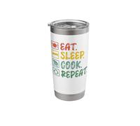 Eat Sleep Cook Repeat Stainless Steel Insulated Tumbler
