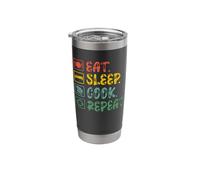 Eat Sleep Cook Repeat Stainless Steel Insulated Tumbler