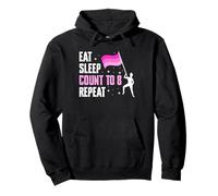 Eat Sleep Count To 8 Repeat Color Guard Flag Pullover Hoodie