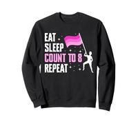 Eat Sleep Count To 8 Repeat Color Guard Flag Sweatshirt