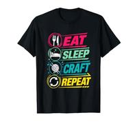 Eat Sleep Craft Repeat Value Graphic T-Shirt