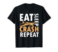 Eat Sleep Crash Repeat RC Plane Mechanic T-Shirt