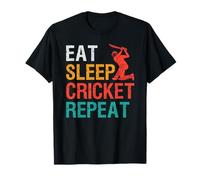 Eat Sleep Cricket Repeat Tee For The Cricket Player Vintage T-Shirt