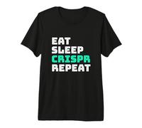 EAT Sleep CRISPR Repeat - Science Biology Genetics Premium T-Shirt