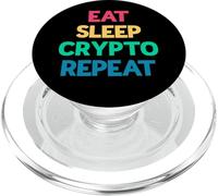 Eat Sleep Crypto Repeat PopSockets PopGrip for MagSafe