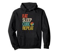 Eat Sleep Cube Repeat Puzzle Speed Cubing Pullover Hoodie