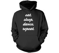 Eat Sleep Dance Repeat Kids Hoodie - Black 9-11 Years