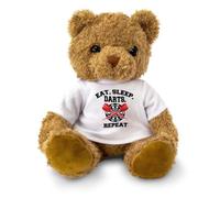 EAT SLEEP DARTS REPEAT - Teddy Bear - Cute Soft Cuddly Adorable - Gift Present