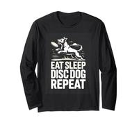 Eat Sleep Disc Dog Repeat Frisbee Dog Sport Long Sleeve T-Shirt