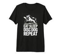 Eat Sleep Disc Dog Repeat Frisbee Dog Sport Premium T-Shirt