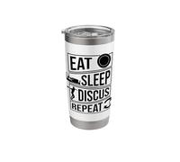 Eat Sleep Discus Throwing Repeat Discus Thrower Athlete Stainless Steel Insulated Tumbler
