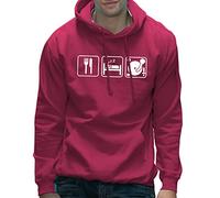 Eat Sleep DJ Music Unisex Hoodie - Pink Medium