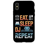 Eat Sleep DJ Repeat Music Party Vibes Case for iPhone X/XS