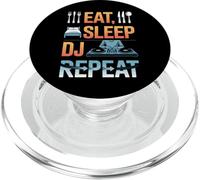 Eat Sleep DJ Repeat Music Party Vibes PopSockets PopGrip for MagSafe