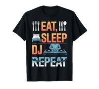 Eat Sleep DJ Repeat Music Party Vibes T-Shirt