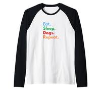 Eat Sleep Dogs Repeat for Dog Pet Owners and Canine Lovers Raglan Baseball Tee