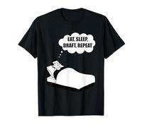 Eat Sleep Draft Repeat Funny CAD Engineering T-Shirt