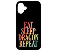 Eat Sleep Dragon Repeat Fairy Tale Dragon Case for iPhone 16 Plus