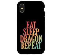 Eat Sleep Dragon Repeat Fairy Tale Dragon Case for iPhone X/XS