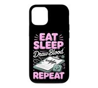 Eat Sleep Draw Blood Repeat Phlebotomist Medical Case for iPhone 12/12 Pro