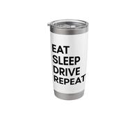 Eat Sleep Drive Repeat Stainless Steel Insulated Tumbler