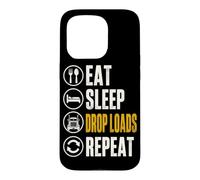 Eat Sleep Drop Loads Funny Trucker Semi Truck Driver Big Rig Case for iPhone 15 Pro