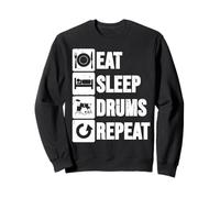 Eat Sleep Drum Repeat Drum Kit Drumming Drummer Boys Girls Sweatshirt