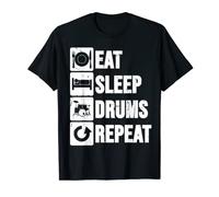 Eat Sleep Drum Repeat Drum Kit Drumming Drummer Boys Girls T-Shirt