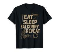 Eat Sleep Falconry Repeat Falcon Design T-Shirt