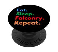 Eat Sleep Falconry Repeat for Falconers and Falcon Lovers PopSockets Adhesive PopGrip