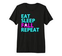 Eat Sleep Fall Repeat Video Game Guys Video Gamer Premium T-Shirt