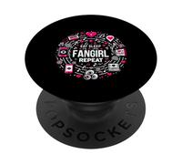 Eat Sleep Fangirl Repeat Fandom Culture Support ||- PopSockets Adhesive PopGrip