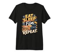 Eat Sleep Film Repeat Filmmaker Cinema Premium T-Shirt