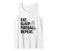 Eat Sleep Fireball Repeat Funny Drinking Tank Top