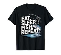 Eat Sleep Fish Repeat Angler Outdoor Fishing Gear T-Shirt