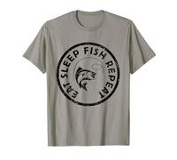 Eat Sleep Fish Repeat Funny Fishing Father Fisherman T-Shirt