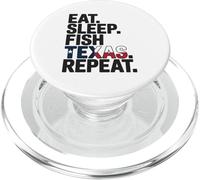 Eat Sleep Fish Texas Repeat Distressed Texas Fly Fishing PopSockets PopGrip for MagSafe