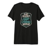 Eat Sleep Fishing Repeat Fisherman Angler Lover Premium T-Shirt