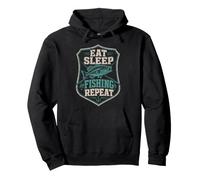 Eat Sleep Fishing Repeat Fisherman Angler Lover Pullover Hoodie